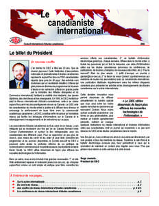 Le canadianiste international Conseil international d’études canadiennes  2002