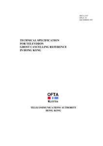 HKTA 1107 ISSUE 01 DECEMBER 1997 TECHNICAL SPECIFICATION FOR TELEVISION