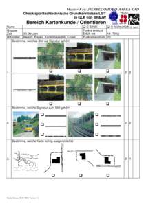 Master-Key: JJERBECOHDKO-AABEA-LAD  Check sportfachtechnische Grundkenntnisse LS/T in GLK von BR&JW  Bereich Kartenkunde / Orientieren