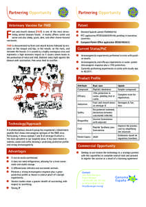 Partnering Opportunity  Partnering Opportunity Veterinary Vaccine for FMD