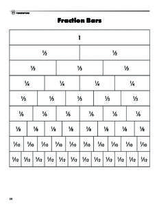 resources  Fraction Bars 1 ⁄2