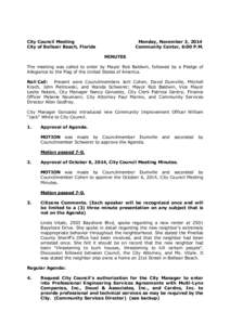 [removed]City Council Minutes