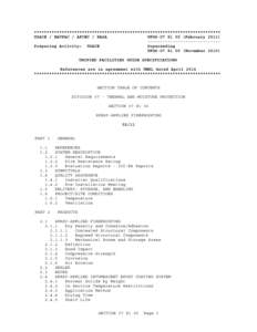 ************************************************************************** USACE / NAVFAC / AFCEC / NASA UFGS[removed]February 2011) ----------------------------Preparing Activity: USACE Superseding UFGS[removed]Nove