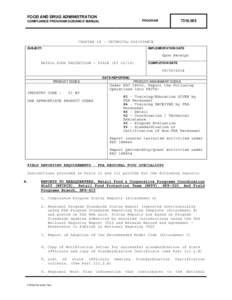 Food safety / Medicine / Nutrition / Food code / Food Safety Modernization Act / Foodborne illness / Food Safety Initiative / Center for Food Safety and Applied Nutrition / Hazard analysis and critical control points / Food and Drug Administration / Safety / Health