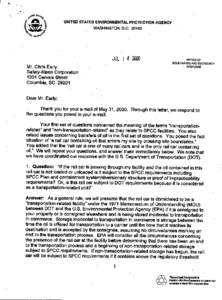 July 14, 2000 Letter from David Lopez, Director, Oil Program Center, to Mr. Chris Early, Safety-Kleen Corporation