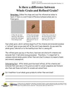 Grain Lesson plans and worksheets