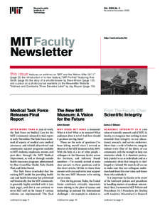 Vol. XVIII No. 2 November/December 2005 Massachusetts Institute of Technology