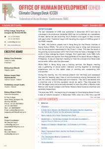 OFFICE OF HUMAN DEVELOPMENT (OHD) Climate Change Desk (CCD) Federation of Asian Bishops’ Conferences: FABC E-Bulletin 2017 | Vol No. St Pius College, Aarey Road,