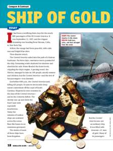 Compare & Contrast  SHIP OF GOLD essay  I