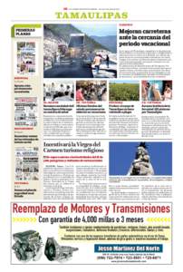 5B :: EL DIARIO DE NUEVO LAREDO :: Jueves 10 de julio de[removed]TAMAULIPAS TAMPICO  PRIMERAS