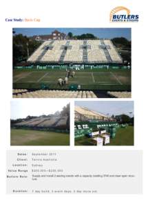 Case Study: Davis Cup  Dates: September 2011