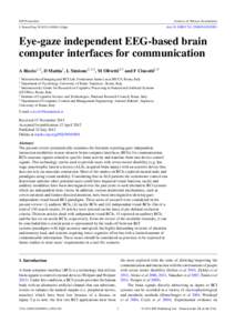Eye-gaze independent EEG-based brain computer interfaces for communication