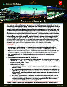 Spanish Cerro Verde Expansion Fact Sheet.indd