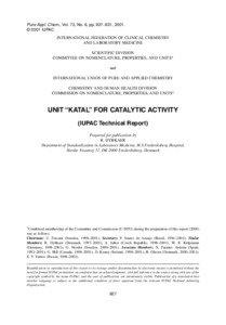 Katal / SI base units / Systems of units / SI units / General Conference on Weights and Measures / International System of Units / Catalysis / SI derived unit / Kat / Measurement / International relations / Standards organizations