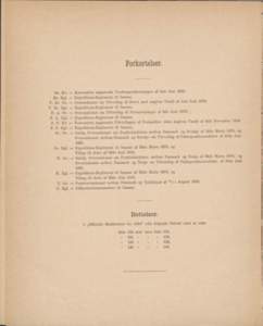 Eorkortelser.  Br. Kv. = Konvention angaaende Yerdenspostforeningen af 1ste JuniBr. Rgl. = Expeditions-Reglement til Samme. Y. Br. Ov. = Overenskomst om Udvexling af Breve med angiven Værdi af 1ste JuniV. 