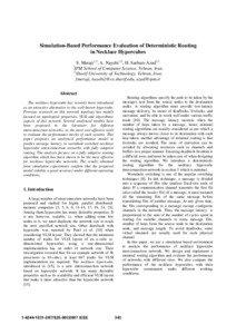 Simulation-Based Performance Evaluation of Deterministic Routing in Necklace Hypercubes