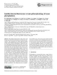 Biogeosciences, 6, 779–794, 2009 www.biogeosciences.net[removed]/ © Author(s[removed]This work is distributed under the Creative Commons Attribution 3.0 License.  Biogeosciences