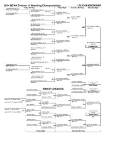 2014 NCAA Division III Wrestling Championships Friday Morning Jonathan Murray 18-6 Rhode Island College