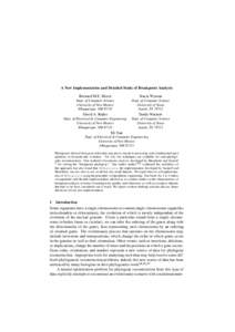 A New Implementation and Detailed Study of Breakpoint Analysis Bernard M.E. Moret Stacia Wyman  Dept. of Computer Science