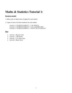 Microsoft Word - Maths and Stats Induction Tutorials.doc