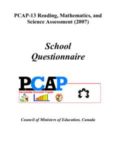 Microsoft Word - PCAP School Questionnaire EN.doc