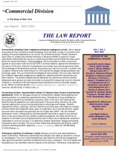 Law Report - OCT[removed]Commercial Division The