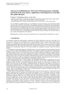 Microscopy: Science, Technology, Applications and Education A. Méndez-Vilas and J. Díaz (Eds.) ______________________________________________  Advances in multilabeling for TEM and CLSM using primary antibodies