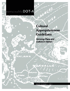 Cultural Appropriateness Guidelines Honoring Place and Culture in Hawaiʻi