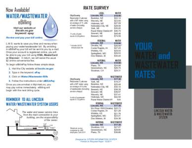 City of Lincoln Water/Wastewater Rates Brochure (November 2011)