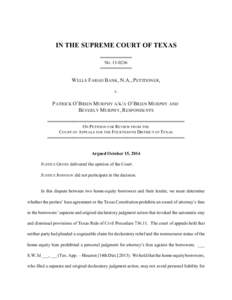 IN THE SUPREME COURT OF TEXASNO