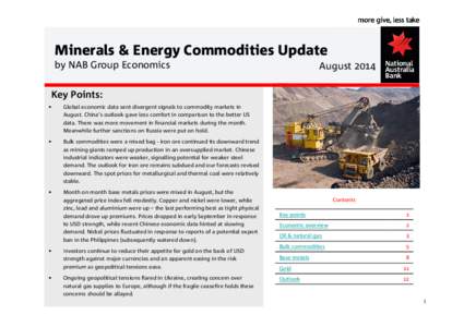 Minerals & Energy Commodities Update