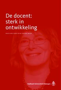 De docent: sterk in ontwikkeling inaugur ele r ede door paulien meijer  inaugur ele r ede