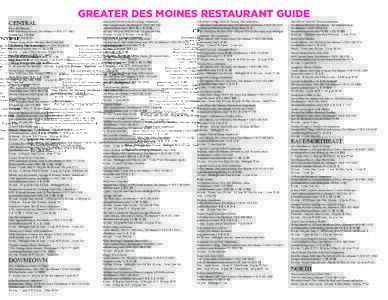 Greater Des Moines Restaurant Guide.indd