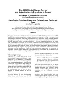 Cryptography standards / Cryptographic protocols / Digital Signature Services / CAdES / XAdES / Digital signature / Public key certificate / X.509 / Revocation list / Cryptography / Public-key cryptography / Key management