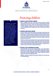 COM/FS/2012/EDU03  EDUCATIONAL RESOURCE Protecting children ffHelping to locate missing children