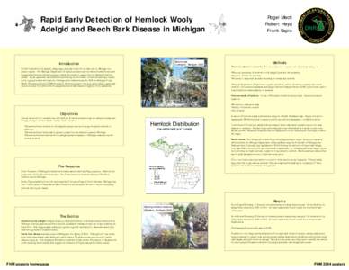 Rapid Early Detection of Hemlock Wooly Adelgid and Beech Bark Disease in Michigan