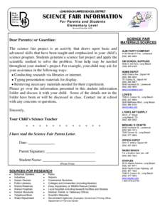 Microsoft Word - Science Fair Information Folder - Elementary Rev Oct 2009