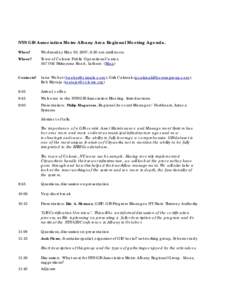 NYS GIS Association Metro Albany Area Regional Meeting Agenda