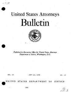 --  United States Attorneys Bulletin
