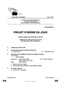 PARLEMENT EUROPÉEN[removed]Commission des affaires étrangères Commission des budgets