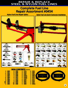 REPAIR & REPLACE STEEL & NYLON FUEL LINES Complete Fuel Line Repair Assortment #0454 Nylon Fuel Line Repair Splice