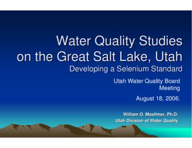 Great Salt Lake   Environmental Studies
