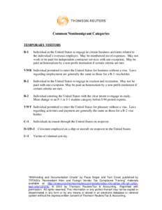 Microsoft Word - Nonimmigrant Categories.doc