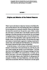 © Copyright, Princeton University Press. No part of this book may be distributed, posted, or reproduced in any form by digital or mechanical means without prior written permission of the publisher. Lecture 1