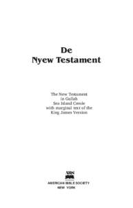 Gullah New Testament [gul]