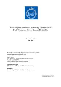 ASSESSING THE IMPACT OF AN INCREASING PENETRATION OF HVDC LINKS ON POWER SYSTEM RELIABILITY