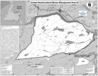 N  Gambo Newfoundland Moose Management Area 42 !# !!