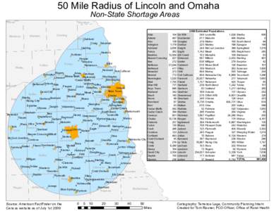 Unadilla / Cedar Creek / Ceresco / Omaha /  Nebraska / Nebraska / Economy of Nebraska / Nebraska locations by per capita income