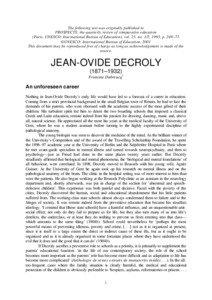 The following text was originally published in PROSPECTS: the quarterly review of comparative education (Paris, UNESCO: International Bureau of Education), vol. 23, no. 1/2, 1993, p. 249–75