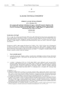 Opinjoni tal-Bank Ċentrali Ewropew tal-5 ta’ Diċembru 2014 dwar proposta għal regolament tal-Parlament Ewropew u tal-Kunsill li jemenda r-Regolament (KE) Nru[removed]dwar l-istatistika tal-Komunità fuq il-bilanċ 